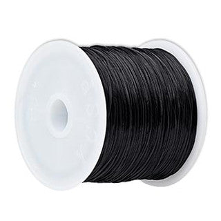 Elastic Stretchy Wire 180 ft, flat 0.8mm - Black
