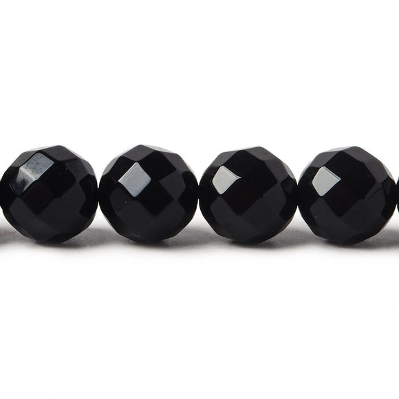 Black Onyx Faceted Round 10mm