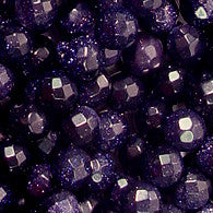 Blue Goldstone Faceted Round 6mm, 8mm