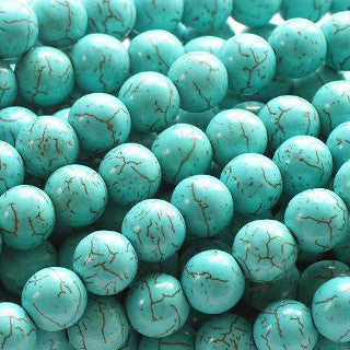 Blue Turquoise Magnesite Round Beads 4mm, 6mm, 8mm