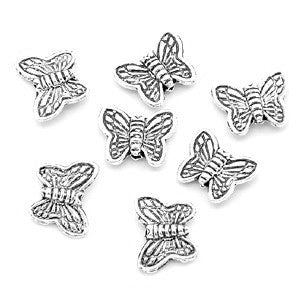 Antique Silver Butterfly Spacer Bead 11x15mm (20 pcs)