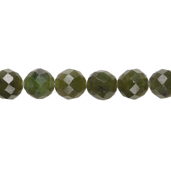Cana Jade Dyed Faceted Round Bead 8mm