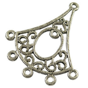 Antique Silver Chandelier Earring 33x28mm (10 pcs)