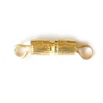 Gold Plated Brass Screw Clasp 3x15mm (10 pcs)