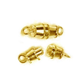 Gold Plated Brass Screw Clasp 5x15mm (10 pcs)