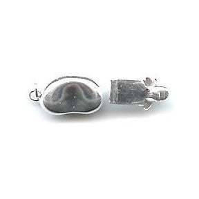 Sterling Silver Bean Clasp 8x12mm (2 sets)