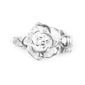 Sterling Silver Round Flower Clasp 10mm (2 sets)