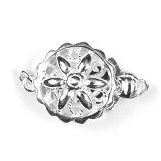 Sterling Silver Flower Clasp 12mm