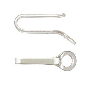Sterling Silver Hook Clasp 15x1.6mm AT (5 pcs)