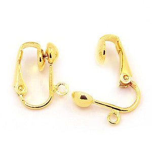 Gold Plated Brass Clip-On Earring (10 pcs)