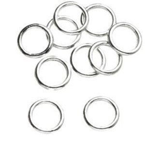 Platinum Plated Closed Jump Ring 18mm (20 pcs)