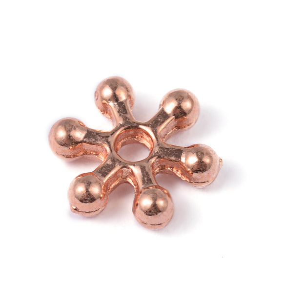 Copper Snowflake Spacer 7x2mm (100 pcs)