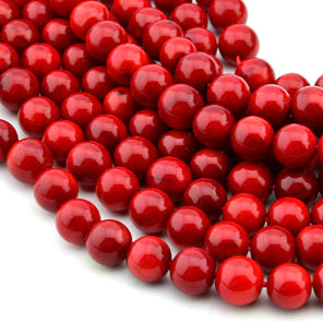 Red Coral Round 3mm, 4mm, 6mm, 8mm, 10mm