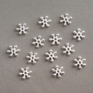 Silver Plated Daisy Spacer 8mm (100 pcs)