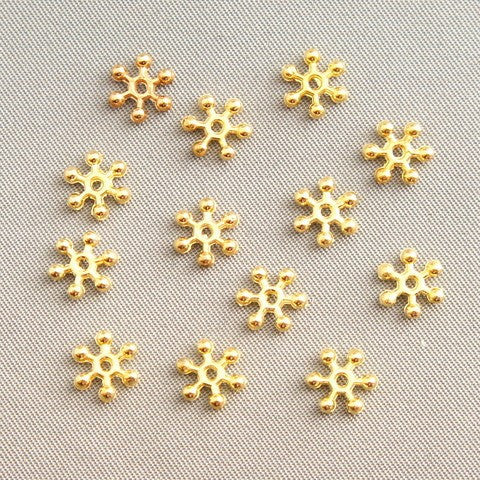 Gold Plated Brass Daisy Spacer 7mm (100 pcs)
