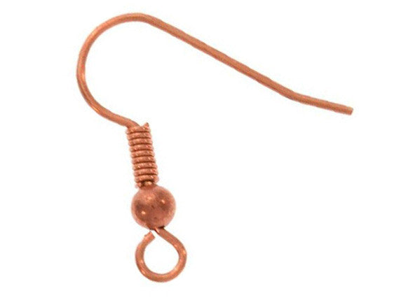 Copper Ball & Coil Earwire (50 pcs)