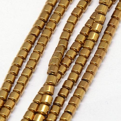 Electroplated Hematite Tube 2x2mm