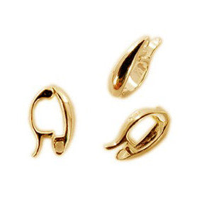Gold Plated Sterling Silver Enhaner 7x12mm (4 pcs)