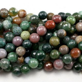 Fancy Agate Faceted Round 6mm