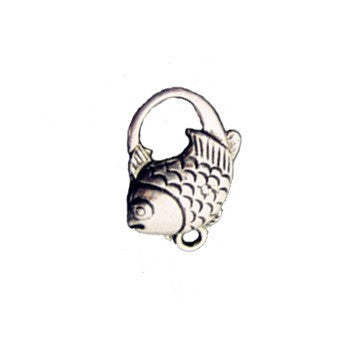 Pewter Silver Fish Trigger Clasp 12x20mm (5 pcs)