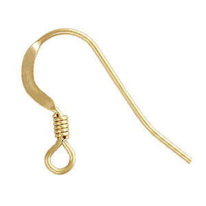14K Gold Filled Ear Wire with Coil (10 pcs)