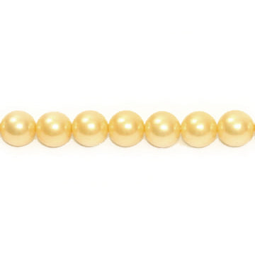 Shell Pearl Round Beads - Gold