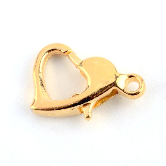 Gold Plated Brass Heart Trigger 7x10mm (20 pcs)