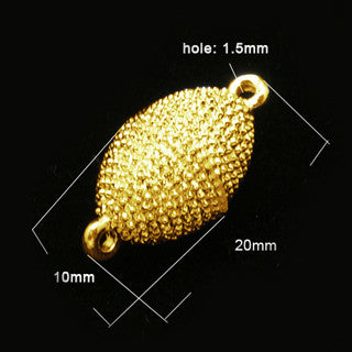 Gold Plated Magnetic Oval Clasp 10x20mm