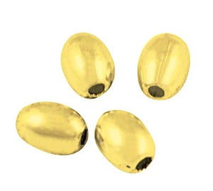 Gold Plated Rice Oval Spacer 4x5mm (100 pcs)