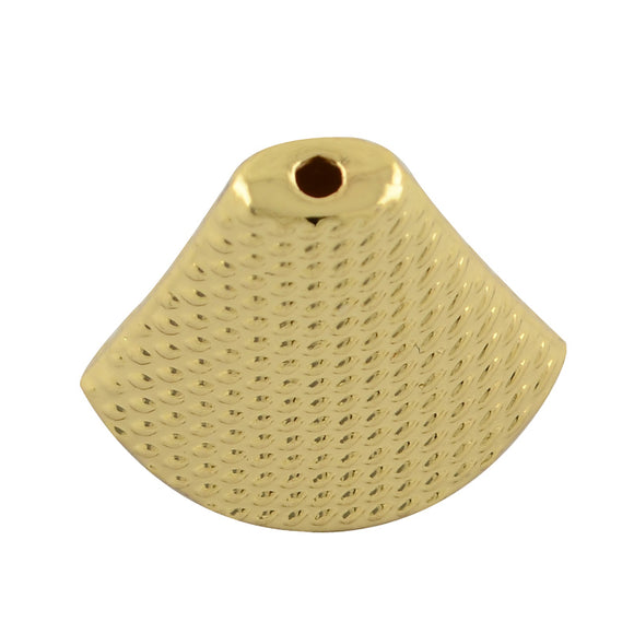 Gold Plated Texture Cone 18x20x11mm (10 pcs)