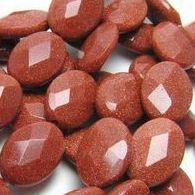 Goldstone Faceted Oval 10x14mm