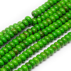 Green Magnesite Rondelle 8x5mm