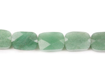 Green Aventurine Faceted Rectangle 12x16mm