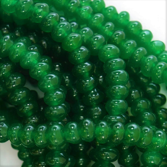 Green Jade Dyed Rondelle 8mm