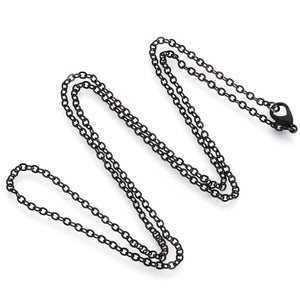 Gunmetal Cable Necklace 16", 18", 20", 24"