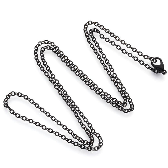 Gunmetal Cable Necklace 16