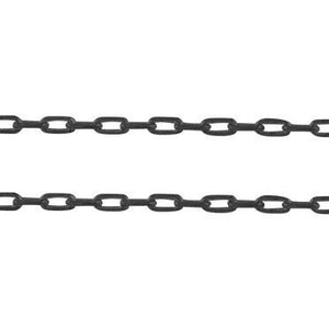 Gunmetal Rectangular Cable 1.5x3mm Chain by Foot (3 feet minimum)