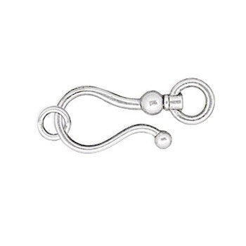 Antique Silver Hook & Eye Clasp 38x16mm (5 sets)