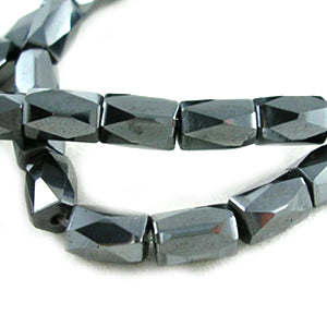 Hematite Magnetic Faceted Tube 5x8mm