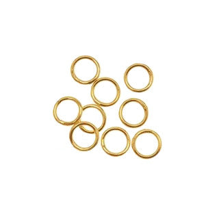Gold Plated Brass Closed Jump Ring 4mm (100 pcs)