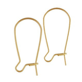14K Gold Filled Kidney Ear Wire 24mm (6 pcs)