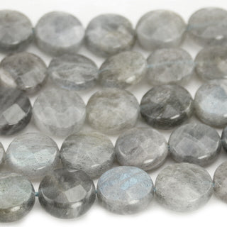 Labradorite Faceted Coin 10mm, 12mm