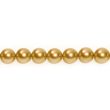 Shell Pearl Round Beads - Light Brown