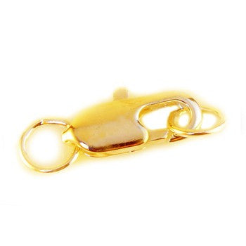 Gold Plated Brass Lobster with 2 Rings 4.5x12mm (10 pcs)