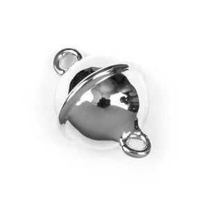 Sterling Silver Magnetic Bead Clasp 10mm (2 sets)
