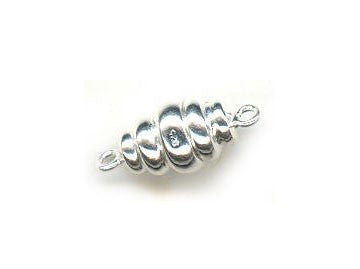 Sterling Silver Magnetic Olivary Clasp 9x13mm