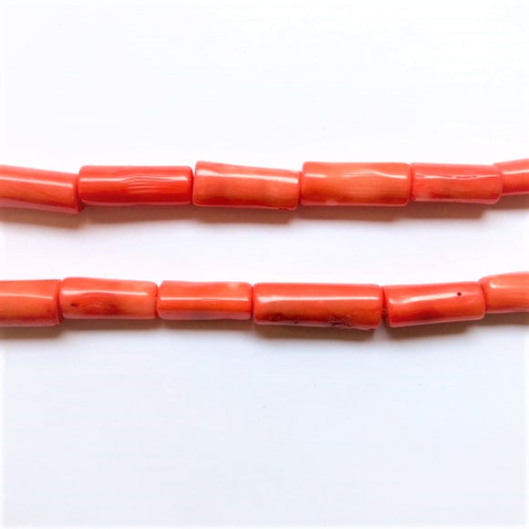 Orange Coral Tube 8-10mm x 15-25mm