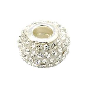 Rhinestone Pandora Bead 15x10mm