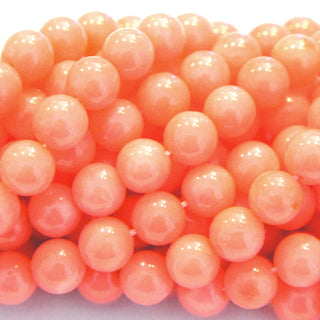 Pink Coral Round Beads 6mm