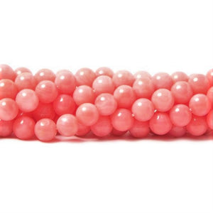 Pink Coral Round Beads 4mm